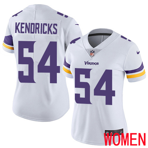 Minnesota Vikings #54 Limited Eric Kendricks White Nike NFL Road Women Jersey Vapor Untouchable->youth nfl jersey->Youth Jersey